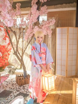 《Fate Stay Night》Saber晴着ver.~吾王和服新年挂画 C O S P L A Y_就酱紫啦w (7)