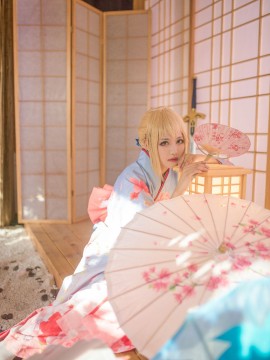 《Fate Stay Night》Saber晴着ver.~吾王和服新年挂画 C O S P L A Y_就酱紫啦w (13)