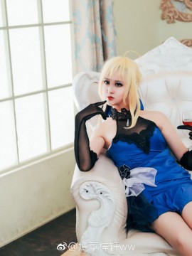 《FateGrand Order》extella saber礼服 C O S P L A Y_Fate---saber蓝礼服 (4)