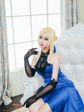 《FateGrand Order》extella saber礼服 C O S P L A Y_Fate---saber蓝礼服 (8)