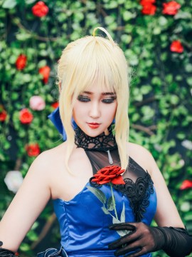 《FateGrand Order》extella saber礼服 C O S P L A Y_Fate---saber蓝礼服 (9)