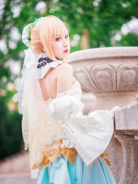 《Fate Grand Order》尼禄花嫁满破 C O S P L A Y_尼禄 花嫁二破 (8)