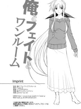 (C79) [Type-G (イシガキタカシ)] 俺とフェイトとワンルーム (魔法少女リリカルなのは) [中国翻訳]_023