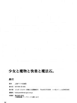 [無邪気漢化組] [世捨人な漫画描き (ともきとものり)] 少女と魔物と快楽と魔法石。 (東方Project) [DL版]_MJK_17_T815_034